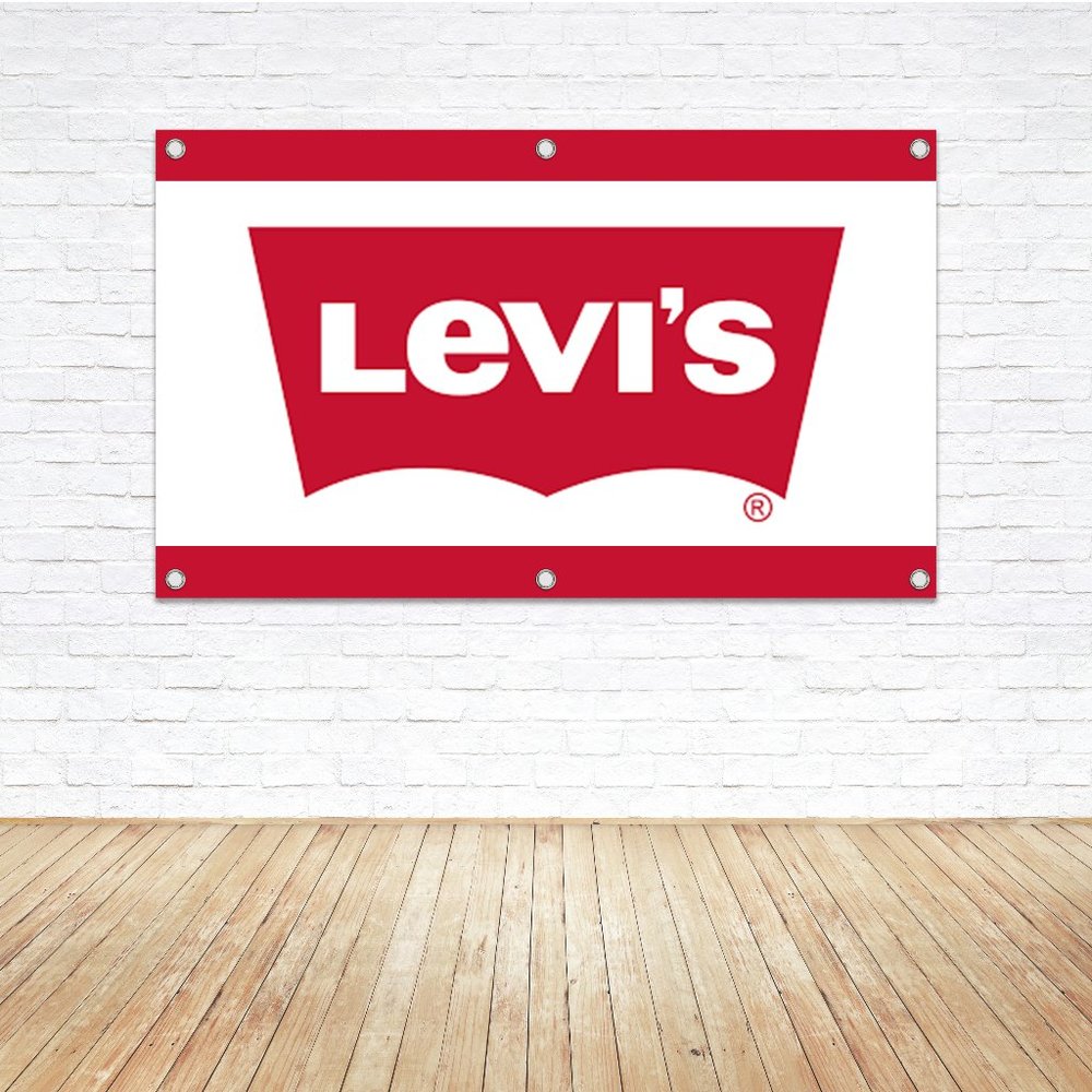 LEVI'S Logo 3ft Vinyl Banner Sign Retail Apparel Clothing Boutique Store Display